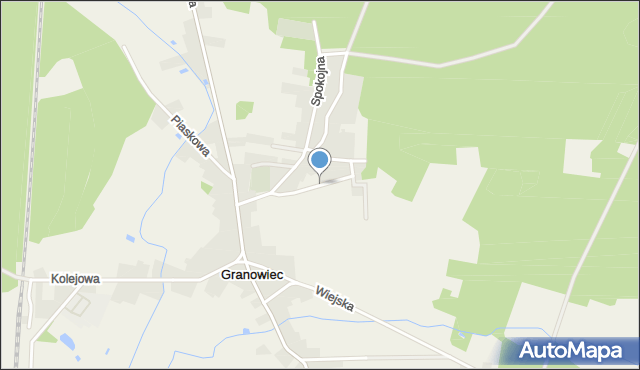 Granowiec, Sosnowa, mapa Granowiec