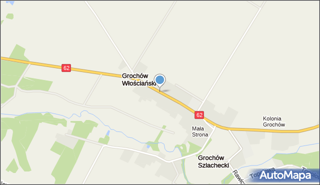 Grochów Włościański, Sokołowska, mapa Grochów Włościański
