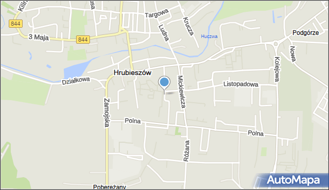 Hrubieszów, Sokalska, mapa Hrubieszów