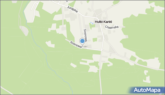 Hutki-Kanki, Sosnowa, mapa Hutki-Kanki