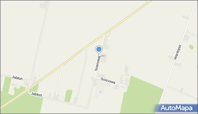 Jabłoń powiat parczewski, Sosnowa, mapa Jabłoń powiat parczewski