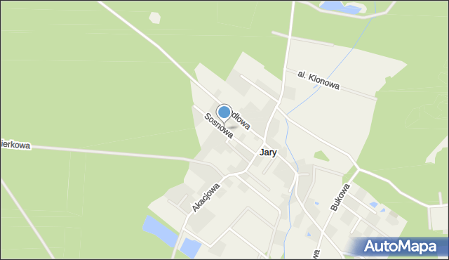 Jary, Sosnowa, mapa Jary