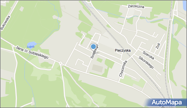 Jaworzno, Solskiego Ludwika, mapa Jaworzno