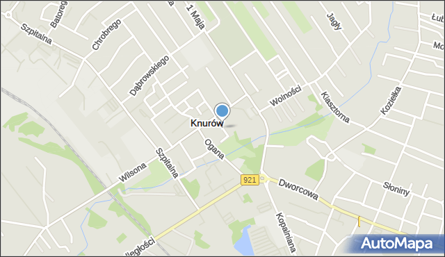 Knurów powiat gliwicki, Sokoła, mapa Knurów powiat gliwicki