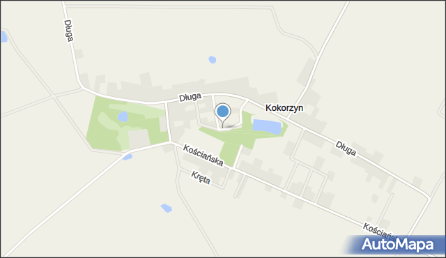 Kokorzyn, Sosnowa, mapa Kokorzyn