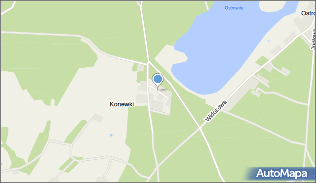 Konewki, Sosnowa, mapa Konewki