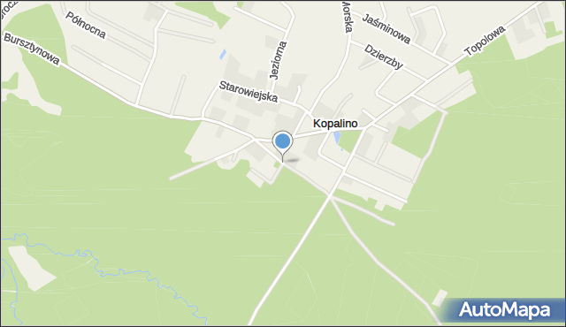 Kopalino, Sosnowa, mapa Kopalino