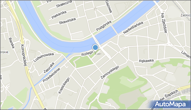 Kraków, Sokolska, mapa Krakowa