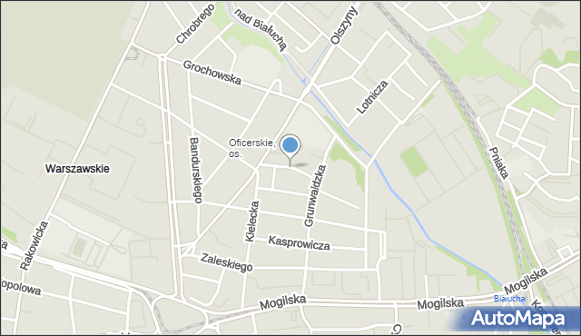 Kraków, Sowińskiego Józefa, gen., mapa Krakowa