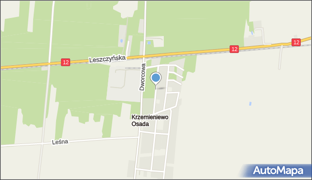 Krzemieniewo powiat leszczyński, Sosnowa, mapa Krzemieniewo powiat leszczyński