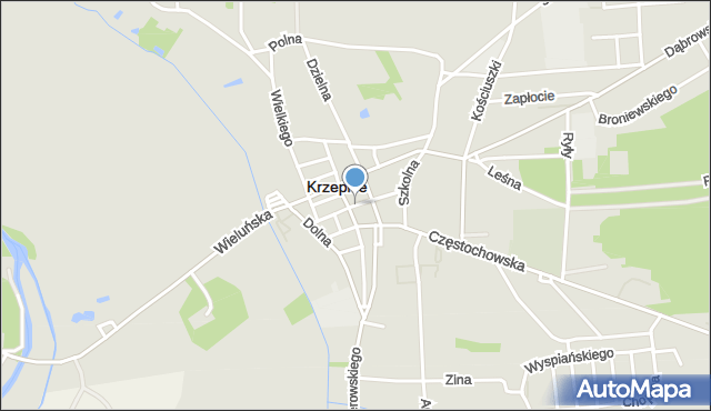 Krzepice powiat kłobucki, Solna, mapa Krzepice powiat kłobucki