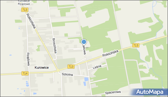 Kurowice gmina Brójce, Sosnowa, mapa Kurowice gmina Brójce