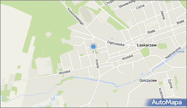Łaskarzew, Sosnowa, mapa Łaskarzew