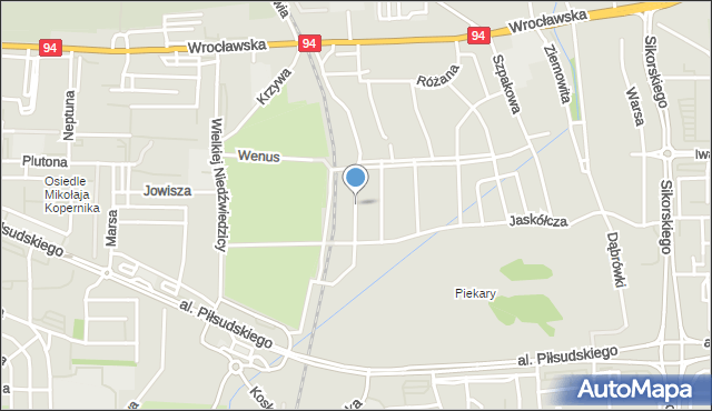 Legnica, Sokolska, mapa Legnicy