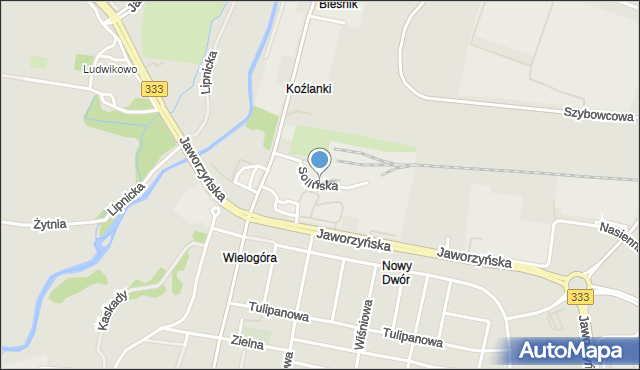 Legnica, Solińska, mapa Legnicy