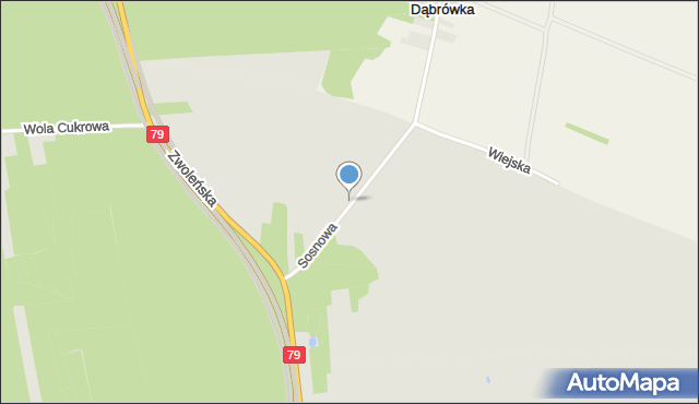 Lipsko, Sosnowa, mapa Lipsko