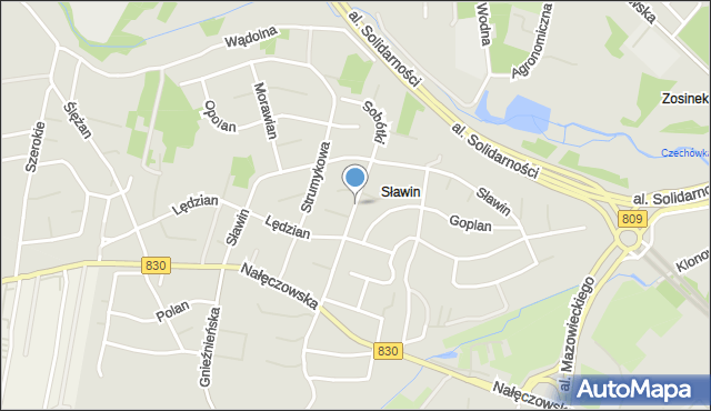 Lublin, Sobótki, mapa Lublina