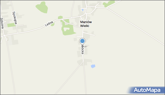 Maniów Wielki, Sobócka, mapa Maniów Wielki