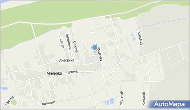 Mielenko gmina Mielno, Sosnowa, mapa Mielenko gmina Mielno