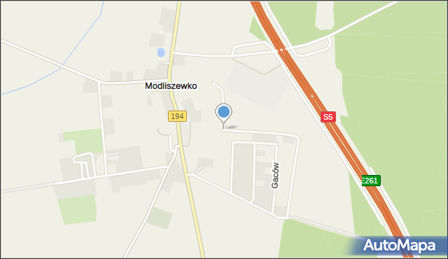 Modliszewko, Sowińskiej Marianny, mapa Modliszewko