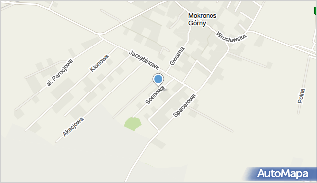 Mokronos Górny, Sosnowa, mapa Mokronos Górny