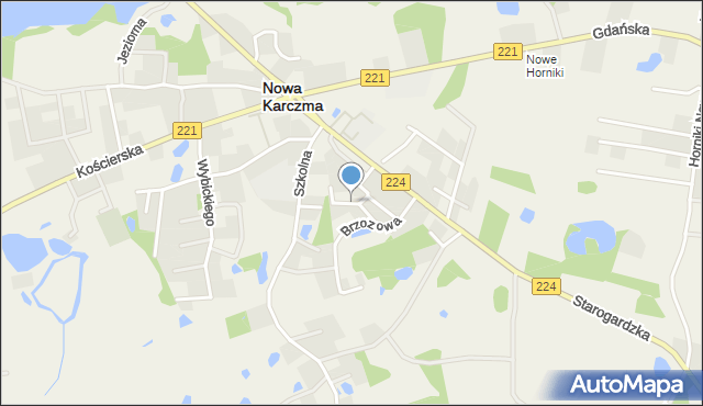 Nowa Karczma powiat kościerski, Sosnowa, mapa Nowa Karczma powiat kościerski