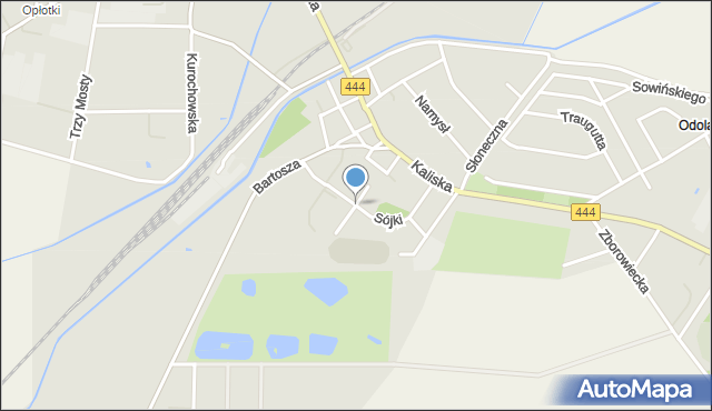 Odolanów powiat ostrowski, Sójki Fr., mapa Odolanów powiat ostrowski