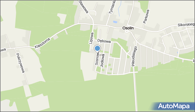 Osolin, Sosnowa, mapa Osolin