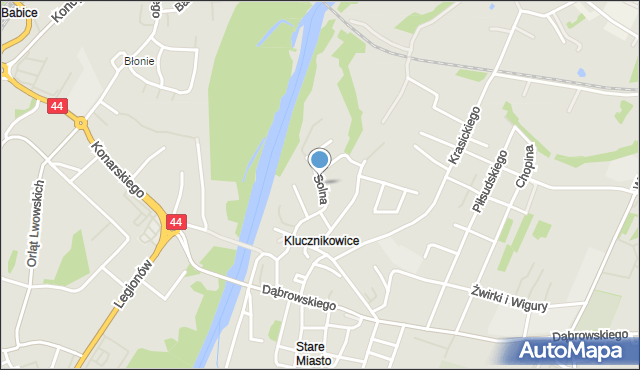 Oświęcim, Solna, mapa Oświęcimia