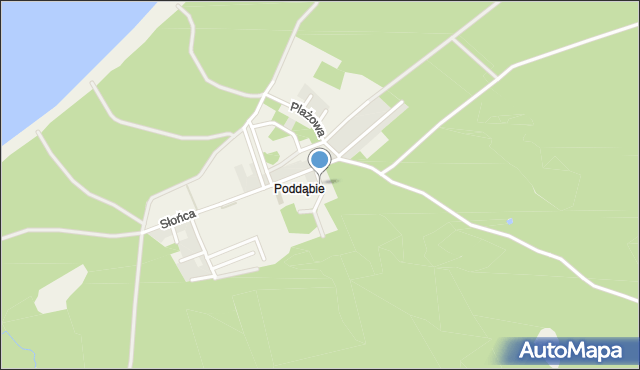 Poddąbie, Sosnowa, mapa Poddąbie