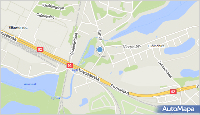 Poznań, Sośnicka, mapa Poznania