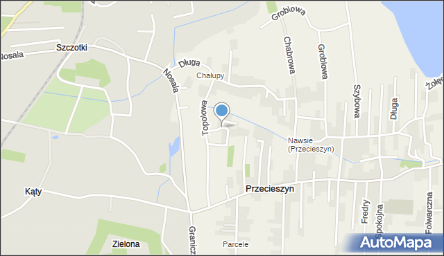 Przecieszyn, Sosnowa, mapa Przecieszyn
