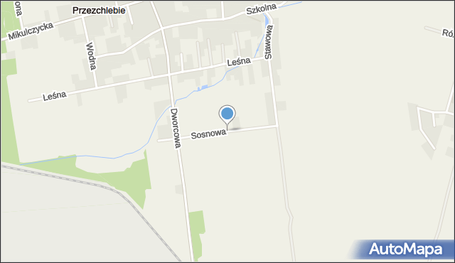 Przezchlebie, Sosnowa, mapa Przezchlebie