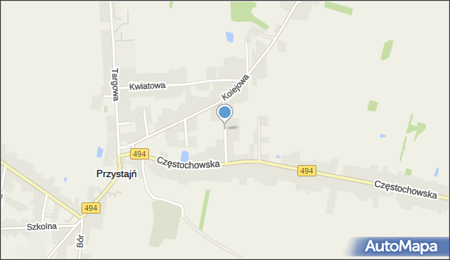 Przystajń, Sojczyńskiego Stanisława, mapa Przystajń