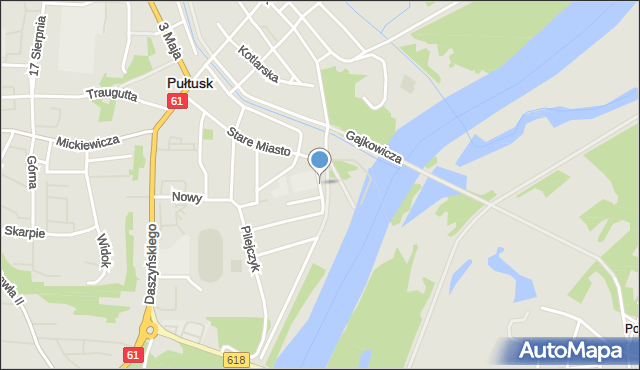 Pułtusk, Solna, mapa Pułtusk