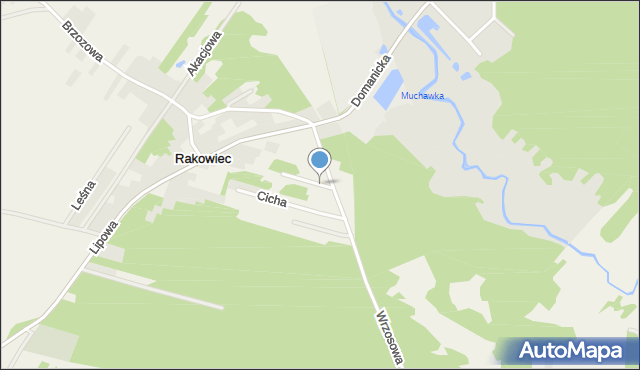 Rakowiec gmina Siedlce, Sosnowa, mapa Rakowiec gmina Siedlce