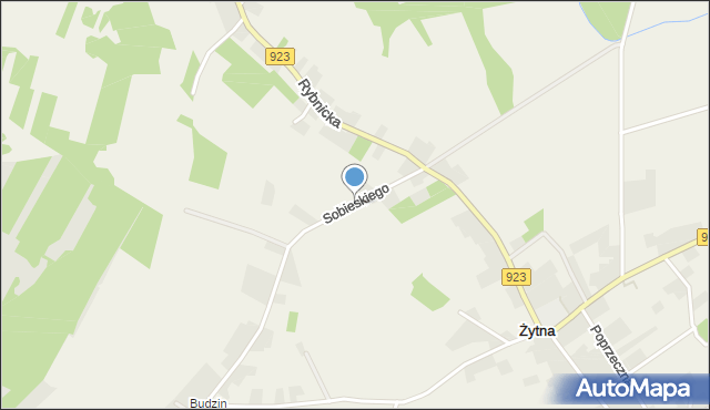 Raszczyce, Sobieskiego, mapa Raszczyce