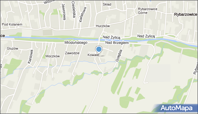 Rybarzowice, Sowia, mapa Rybarzowice