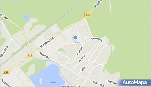 Rybnik, Sosnowa, mapa Rybnika