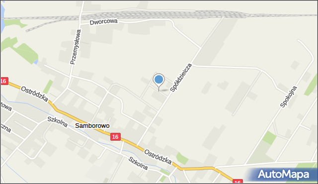 Samborowo, Sosnowa, mapa Samborowo