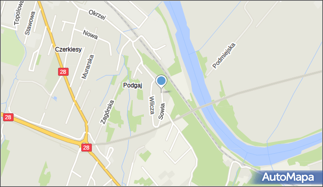 Sanok, Sowia, mapa Sanok