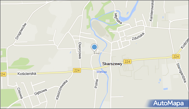 Skarszewy powiat starogardzki, Sobieskiego, mapa Skarszewy powiat starogardzki