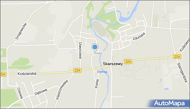 Skarszewy powiat starogardzki, Sobieskiego, mapa Skarszewy powiat starogardzki