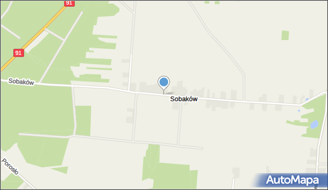 Sobaków, Sobaków, mapa Sobaków