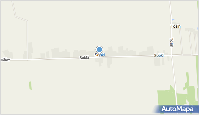 Sobki gmina Zelów, Sobki, mapa Sobki gmina Zelów