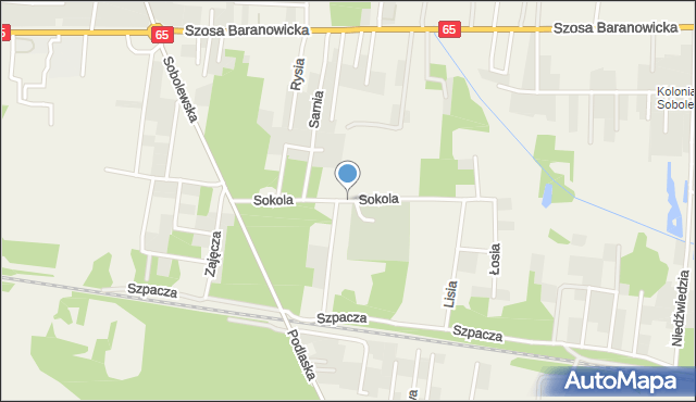 Sobolewo gmina Grabówka, Sokola, mapa Sobolewo gmina Grabówka