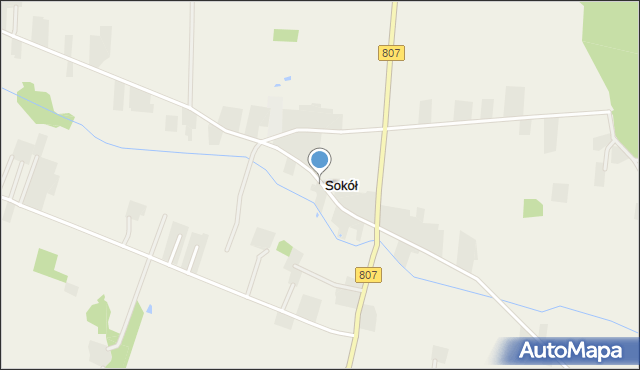 Sokół gmina Sobolew, Sokół, mapa Sokół gmina Sobolew