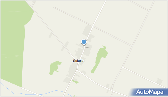Sokola gmina Kłoczew, Sokola, mapa Sokola gmina Kłoczew