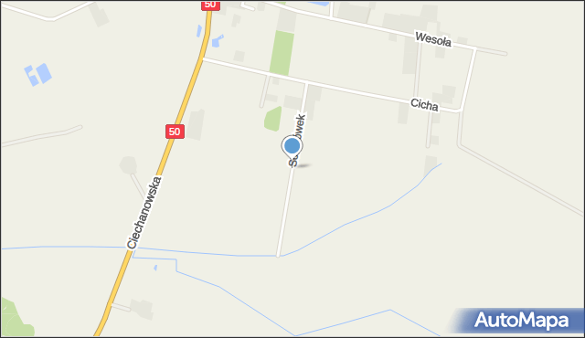 Sokołówek gmina Ciechanów, Sokołówek, mapa Sokołówek gmina Ciechanów