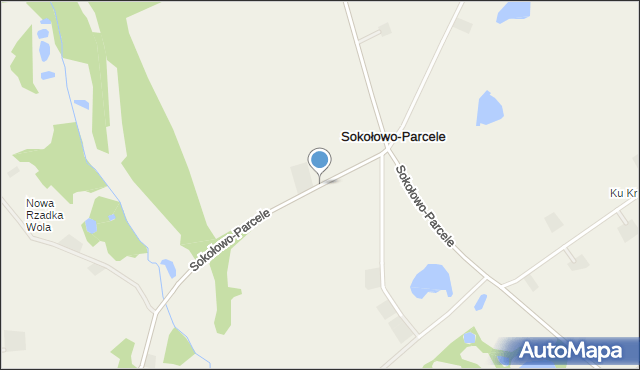 Sokołowo-Parcele gmina Brześć Kujawski, Sokołowo-Parcele, mapa Sokołowo-Parcele gmina Brześć Kujawski